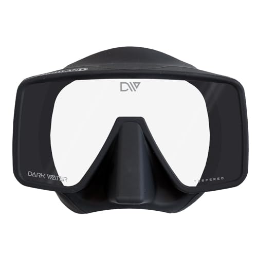 XS Scuba Highland Dark Water Dive Mask, Black