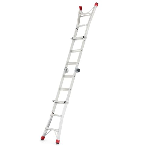 Lift Ladders 14 Ft Multi-Position Telescoping Aluminum Ladder, Silver - image 4