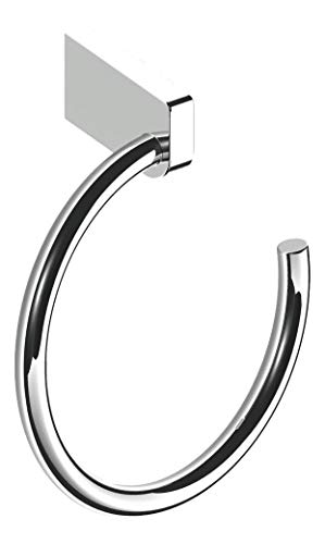 cygnus Bath Expert, Alliage de Cuivre et Zinc, Chrome, Porte-Serviettes en Anneau pour Bain Finition chromée. Fixation avec vis. Dimensions : 172 x 206 x 64 mm Cover
