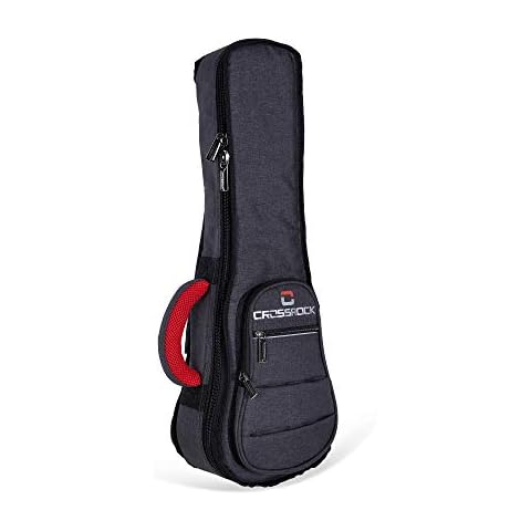 Crossrock Concert Ukulele Bag with 10mm Padded Backpack Straps in Dark Grey (CRSG107CUDG) Cover