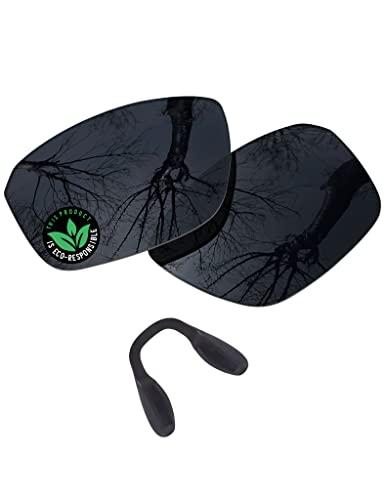 Image of Raydi Polycarbonate Replacement Lenses & Nosepads for Oakley Split Shot OO9416 Rectangular Sunglasses