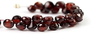 Pyrope Garnet Micro Faceted Onion Briolettes, Set of 4 Dark Blood Red Semi Precious Gemstone 1/2 inch 4-5+ mm