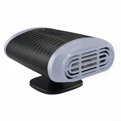 Lecreatekit Chauffage de voiture 12 V, chauffage portable à ajustement à 360 degrés, chauffage de voiture anti-buée avec dégivreur automatique, kit de chauffage d'hiver pour petits véhicules (noir