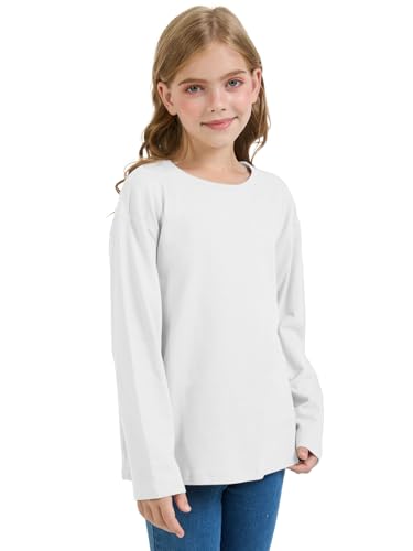 Girls Long Sleeve Workout Tops Oversized Shirts Crew Neck Graphic Gym Clothes Kids Baggy Winter Clothing4