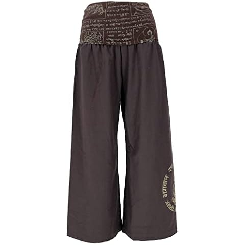 Pantalón largo de yoga bohemio con cintura ancha Cover