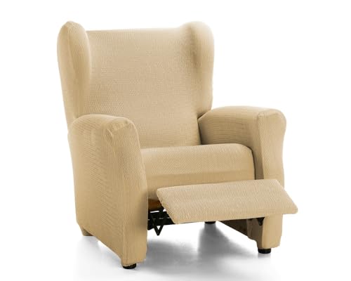 Ecommerc3 Funda Sillón Relax Acolchada Y Súper Ajustable - Funda Sillón Relax Elástica Color Visón 100 Made In Spain