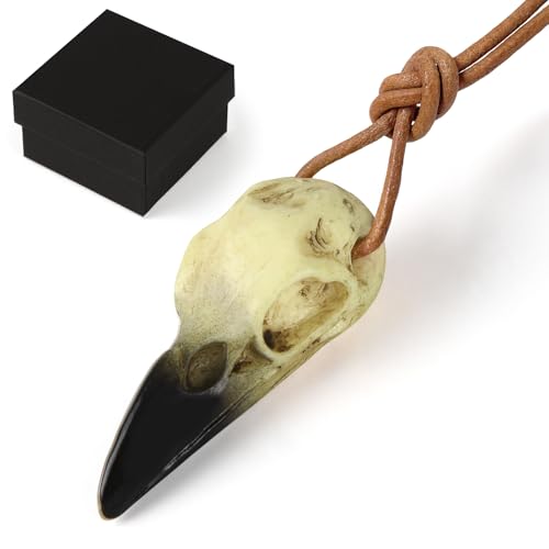Halloween-Rabenschädel, Gothic-Krähen-Dekor-Statue, Tierschädel, künstliche Knochen-Krähen-Dekoration, Raben-Kostüme, Cosplay, Vogel-Skelett, Wikinger-Halskette, Kopfschmuck, Hexen-Geschenk für Halloween-Rabenschädel, Gothic-Krähen-Dekor-Statue, Tierschädel, künstliche Knochen-Krähen-Dekoration, Raben-Kostüme, Cosplay, Vogel-Skelett, Wikinger-Halskette, Kopfschmuck, Hexen-Geschenk für