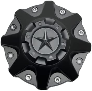 DFD Wheels ER038 - Tapa central de rueda cromada en color negro mate