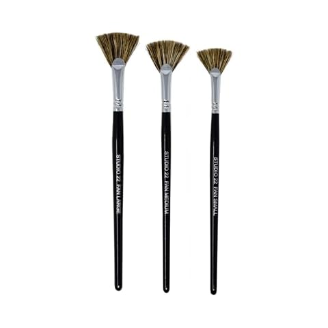 Studio 22 Hog Bristle Artist Fan Brush Set Cover