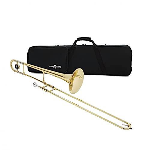 Trombone ténor en Sib par Gear4music pour débutants avec embouchure et étui