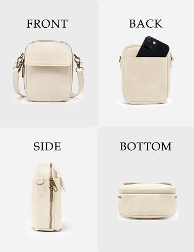 Image of Yarnic Small Crossbody Bag, Vegan Leather Cell Phone Purse for Women, Vintage Wallet Bag with Card Slots