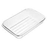 Toyvian Große Hitzebeständige Glas Auflaufform mit Glatter Oberfläche Backform für Mikrowelle...