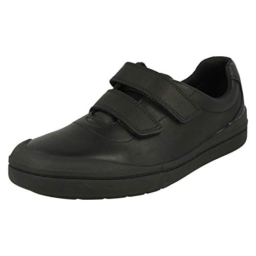 Ballerines fille Clarks Rock Play K en cuir souple noir
