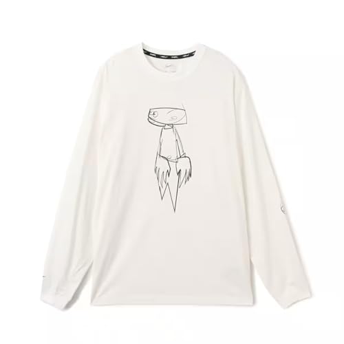 NIKE(ナイキ) Dri-FIT ADV ロングスリーブ トップ メンズ 日本モデル 速乾 吸汗 高機能 スポーツウェア ジム 筋トレ トレーニング フィットネス ドライフィット アドバンスド 長袖 スポーツ シャツ ルーズフィット ホワイト 正規品