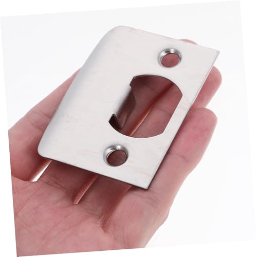 HORIALENCE 2セット ステンレス製ドアストライクプレート 住宅用デッドボルト補強キット 木製 属ドア対応 高耐久性 取付簡単 隠し機能付き
