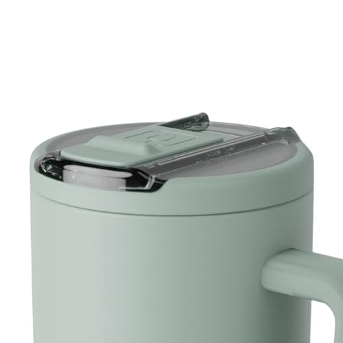Image of BruMate Era Flip 40oz Tumbler with 100% Leakproof Covered Straw Lid | Hygienic Covered Straw | Insulated Stainless Steel Water Bottle with Handle | Cup Holder Friendly | BPA-Free (Sage)
