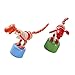 Toyvian 2pcs Push Puppet Push Puppet Finger Dinosaur Push Puppet Press Base Thumb Puppet Wooden Press Base