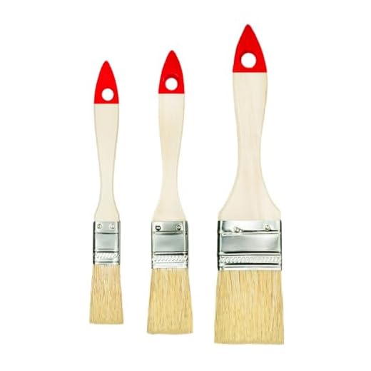 M7 3er-Set Flachpinsel 1,5", 2X 1 Serie 01 für Renovierungsanstricharbeiten mit Farben und Lacken Gleichmäßige Deckkraft Naturborsten
