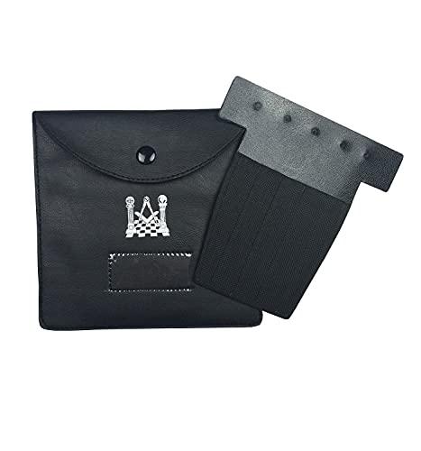 Masonic Jewel Case - Medium Black Imitation Leather3