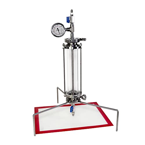 HNZXIB 2'' x 11'' Closed Glass Column Pressurized Extractor, Dual Function of Open and Closed Extraction