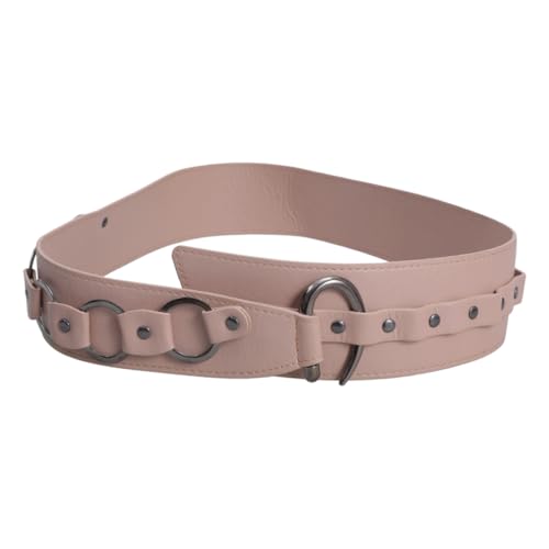 Adjustable Adult Aesthetic Hook Buckle Belt Waist Cincher PU Leather Waistband All Matching Waist Ornaments