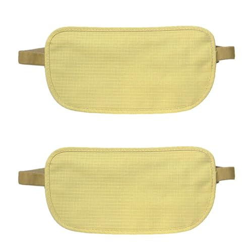 MEMOFYND Bolsa Banana Caqui 2 Piezas, Cinturón Monedero Ajustable, Cinturón Monedero para Viaje, Bolsa Cartera con Cremallera De Gran Capacidad, Bolsa De Suburbios Bolsa Para Pasaporte, caqui