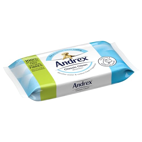 Andrex Classic Clean Washlets, 12 Packs, Flushable Toilet Tissue Wet Wipes with Micellar Water-Biodegradable & Plastic-Free - Use with Regular Toilet Roll for a Shower Fresh Clean - Image 4