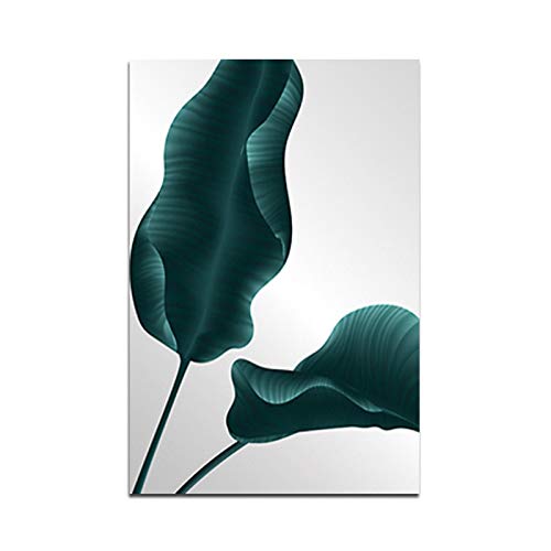 Peinture abstraite de plante verte pour habiller un grand mur vide de salon lot de 3 - 2