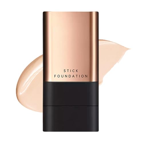 Stick de base, 2 en 1 Stick de base anti-Wrinkle, Stick de base ligera hidratante con pincel, barra de base de cobertura completa, de maquillaje de base de doble cabeza para mujeres