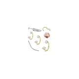 WillTen 3 pièces 18G Bijoux pour piercing au septum Anneau de nez en fer à cheval, 6 mm 7 mm 8 mm Anneau de nez en fer à cheval acier inoxydable anneaux pour septum Or
