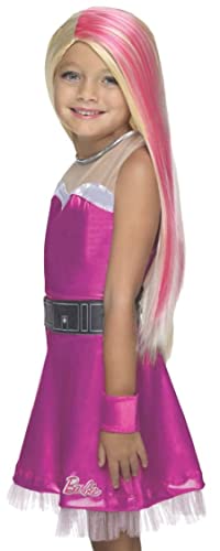 Rubies Girls Barbie Sparkle Child Fancy Dress Wig, Blonde Halloween, Pink, Kid