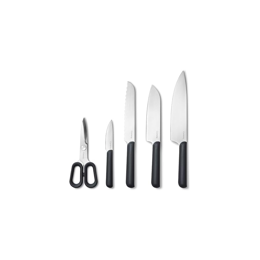 Caraway-5-Piece-Knife-Set-Premium-German-Steel-Blade-Kitchen-Knives-Ergonomic-Handles-No-Microplastics-Charcoal Caraway 5 Piece Knife Set - Premium German Steel Blade Kitchen Knives - Ergonomic Handles - No Microplastics - Charcoal