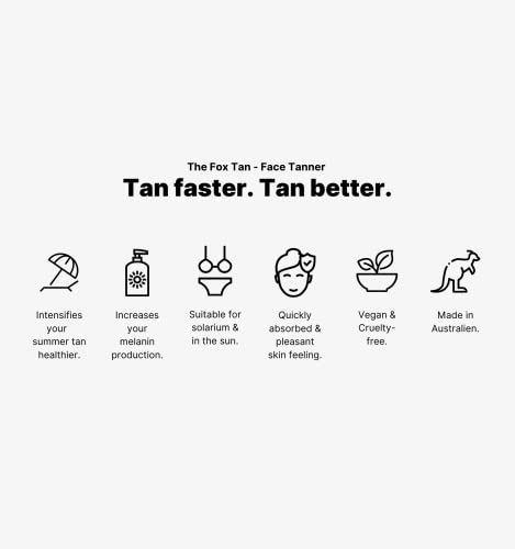 The Fox Tan - Rapid Face Tanner - Bräunungsbeschleuniger ohne Selbstbräuner für das Gesicht, für Sonne und Solarium… - Image 7