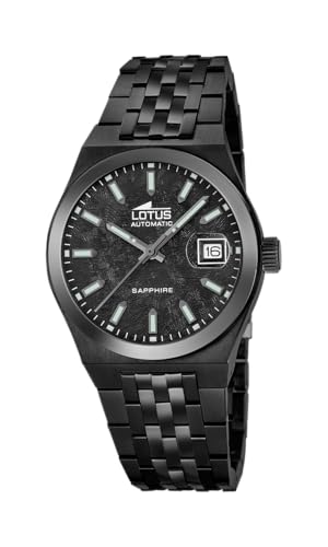 Reloj Automático Infantil LOTUS Antirrayas de Acero Negro contra Golpes y Salpicaduras