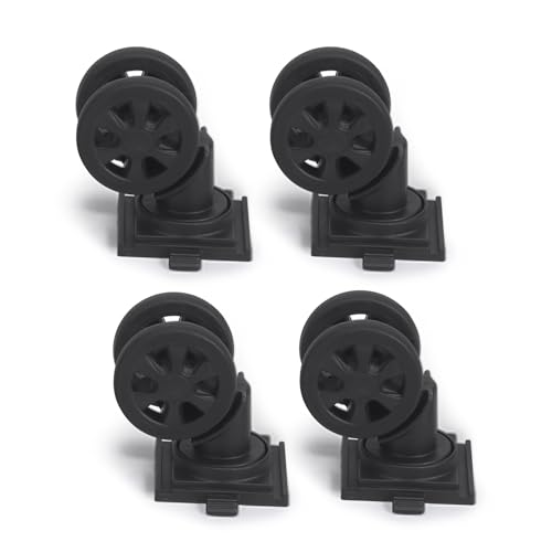 VOOWO 4 Pcs Detachable Replacement Wheels for Rolling Duffle Bag, Spinner Wheels for foldable travel bag, No Screws Included