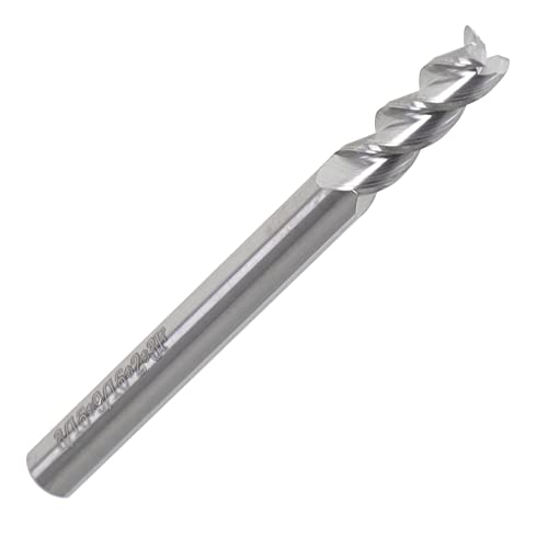 Image of findmall 5Pcs 3 /16 Inch Helix Carbide End Mill 3 Flute 9 /16 Inch Length of Cut Fit for Aluminum Cut Non-Ferrous Metal Upcut CNC Spiral Router Bit