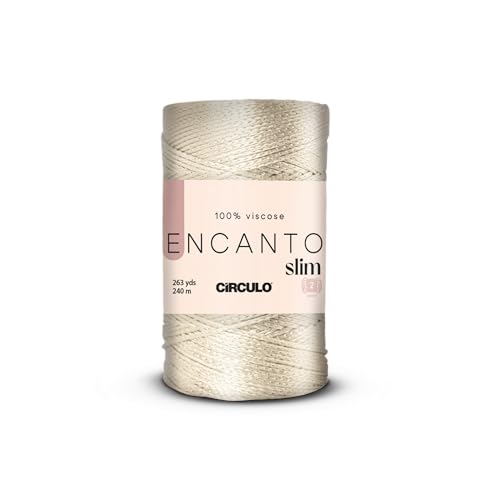 Image of CIRCULO Encanto Slim Roll Yarn 100% Viscose - Luxury & Shine - Sport Weight Yarn - 262 yds, 3.52 oz - Color 7119 - Pale Sand