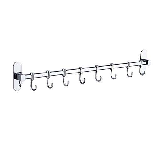 Soportes Utensilios Cocina Barra Colgador, Organizador De Perchas, Pan Pot Rack, Titular De La Tapa, Acero Inoxidable De Múltiples Fines Ganchos De Suspensión Para Olla, Toalla (60cm) Cover