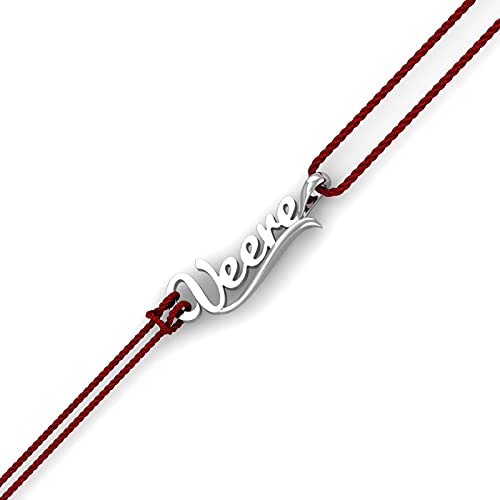Image of KuberBox Veere 925 Sterling Silver Rakhi Bracelet for Raksha Bandhan For Brother