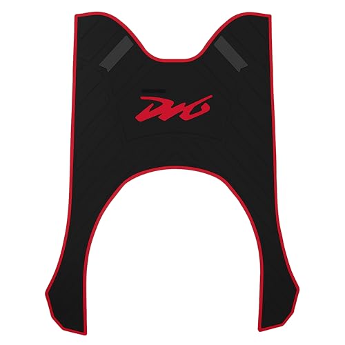 Image of DEEPON Scooter Floor Mat | Dio BS4 Red Custom Fit | Waterproof Anti Slip Rubber Footboard Mat for Dio All Weather Protection