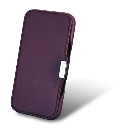 Coque iPhone 17 Pro violette en cuir pour vous accompagner du bureau aux sorties