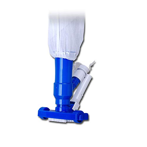 Swimming Pool Spa Pond Mini Jet Vac Vacuum Cleaner w/Wheels Brush Fine Mesh Bag