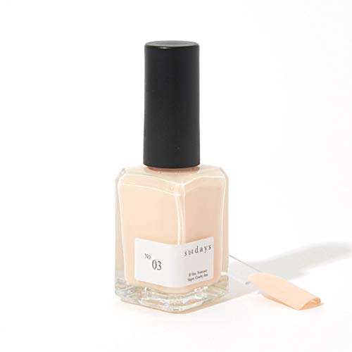 Sundays Non-Toxic Nail Polish, Glossy Shine Finish. No.03 Peaches & Cream, Long Lasting, Vegan & Cruelty-Free, 1.7 oz