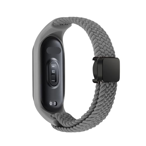 Bracelet montre Xiaomi Mi Band 8 nylon tressé élastique boucle magnétique