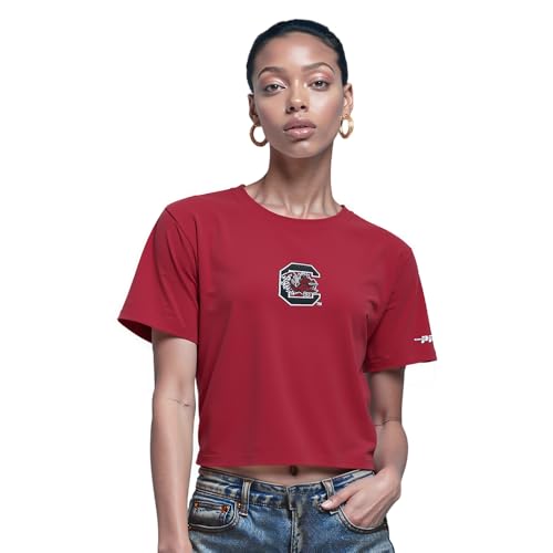 Womens South Carolina Fighting Gamecocks Classic Icon Short Sleeve Boxy Tee Cardinal Red M