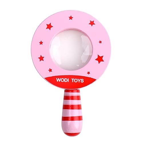 Didiseaon bebé Juguete de Madera Rosa Lupa de Juguete de Vidrio Juguete de Madera Creativo Bambú