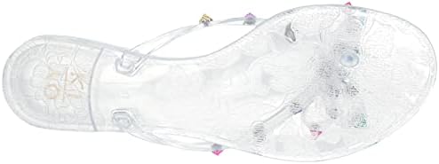 YOKI Women's Comfort Flat Sandal, Clear, 9 | Image 3