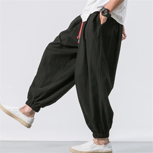 Fulbant Men Oversize Loose Harem Pants Chinese Overweight Sweatpants Casual Trousers2