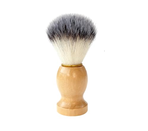 Synthetic Shaving Brush, Synthetic Bristles, Classic Cream Handle, Wet Shave Grooming Tool image 5