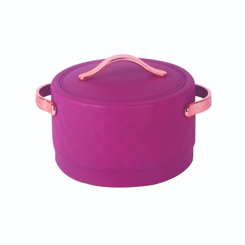 Image of Thavor Stainless Steel 2000Ml Casserole|Advanced Pu Insulation|Elegant Design Insulation|Keeps Food Hot&Fresh For Long Hrs|Chapati,Roti,And More (Brown)